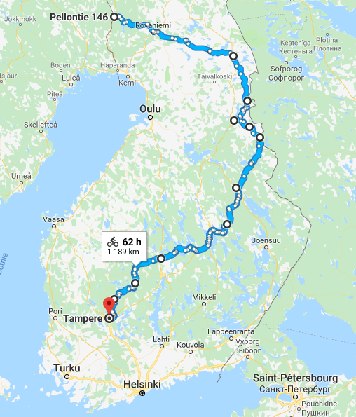 voyage à vélo en Finlande