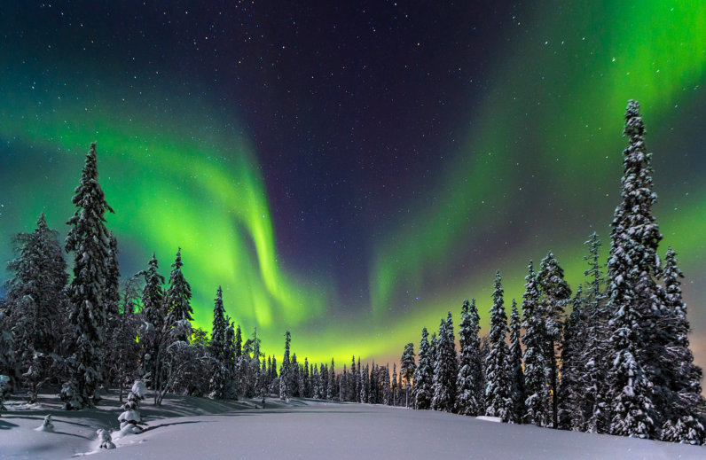 aurores boreales en Finlande